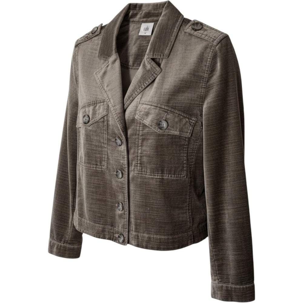 Cabi Sunday Topper Velvet Button Front Jacket Women's Medium